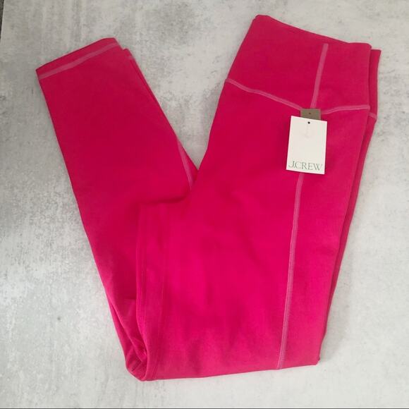 J. Crew Cloud Stretch High Rise Leggings in Wild Hibiscus NEW - Picture 1 of 5